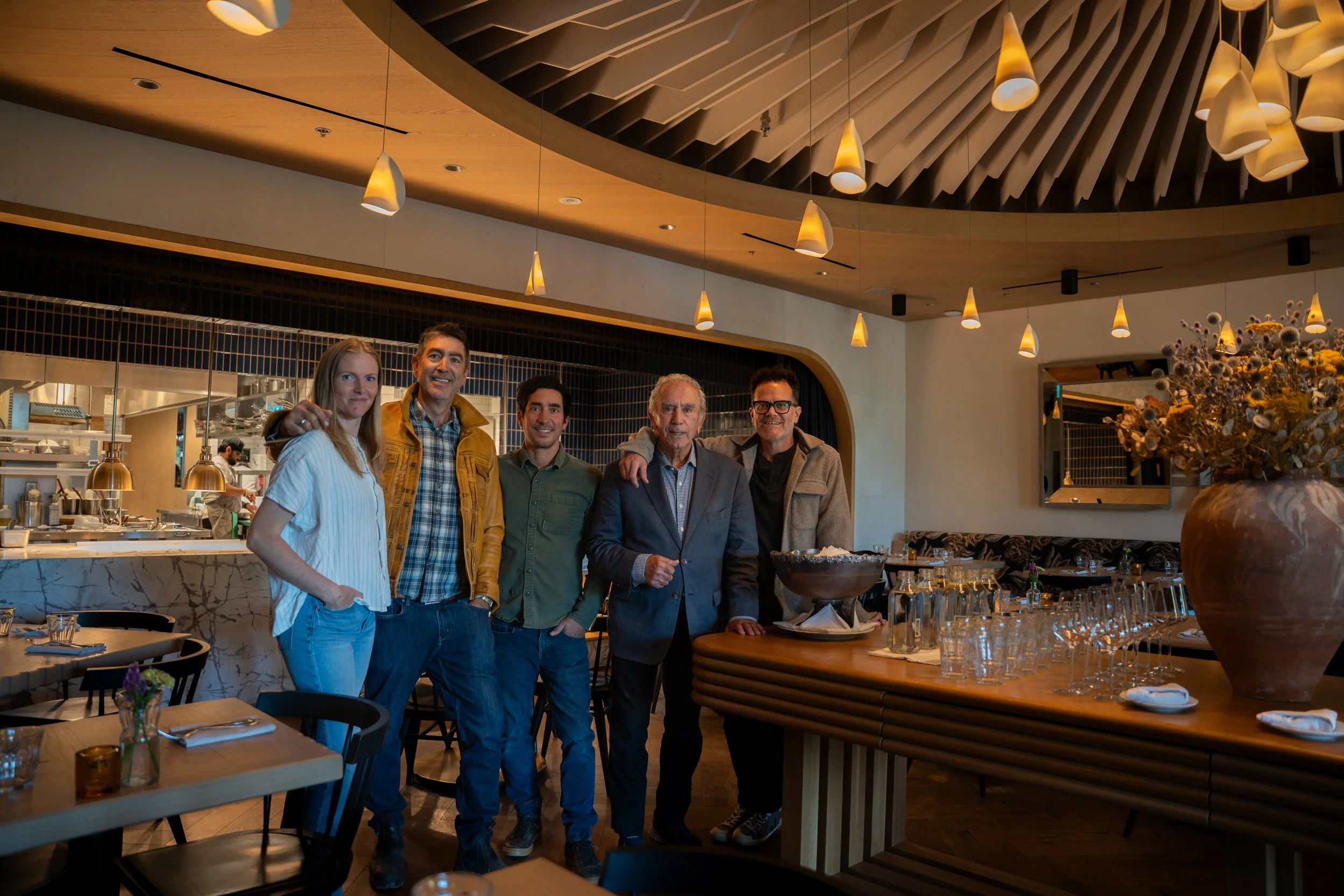Portrait of two generations of the Sorbara family at their development site in Prince Edward County, Ontario.