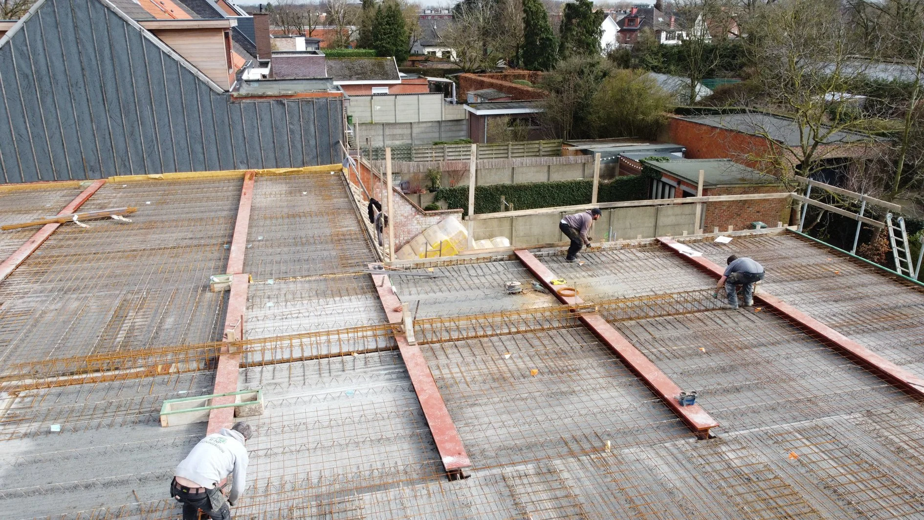 Drone picture of a construction site