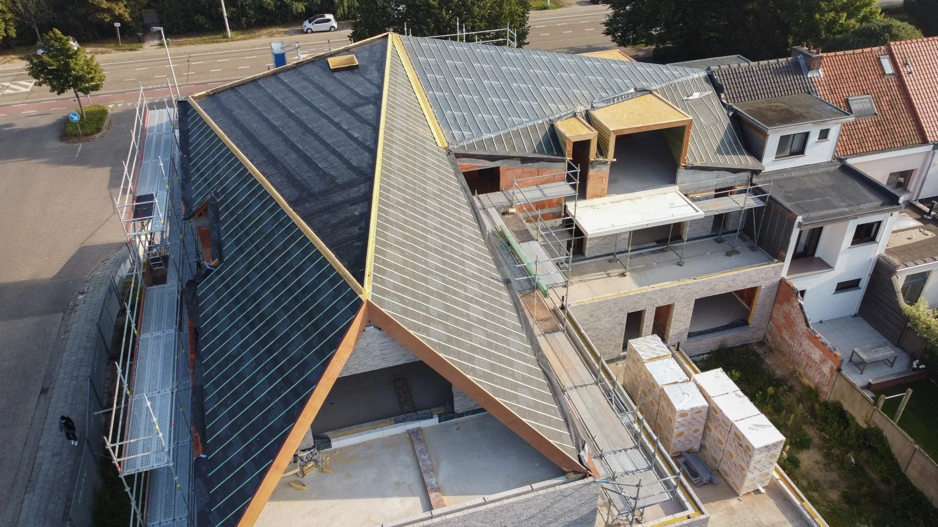 Aerial picture of a roof