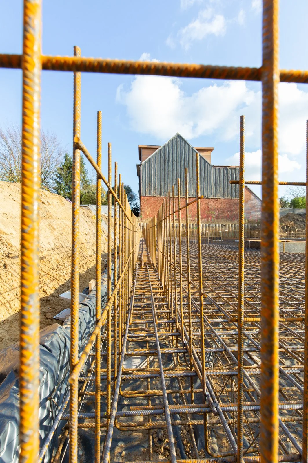 Progress of construction site