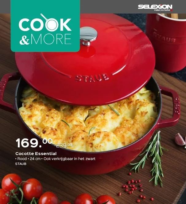 Food photography of a Staub cocotte for a Selexion advertisement