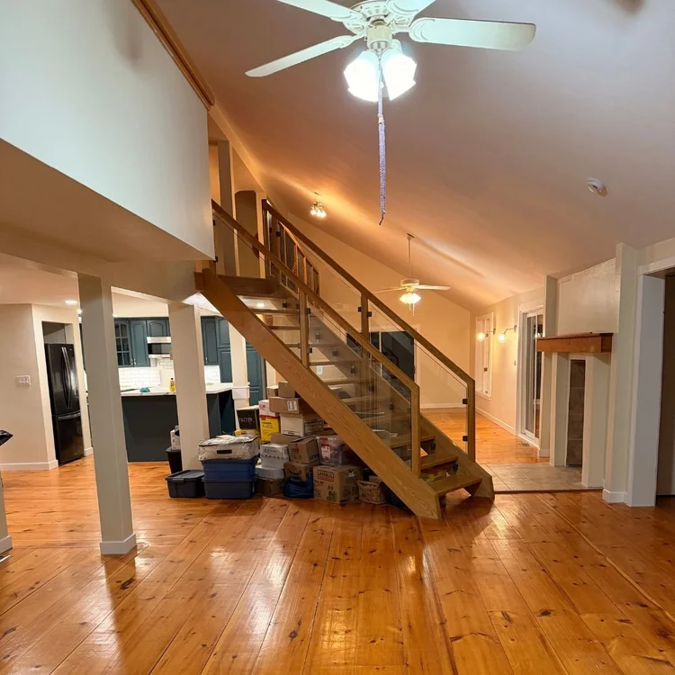 Detailed interior repaint focusing on walls and trim.
