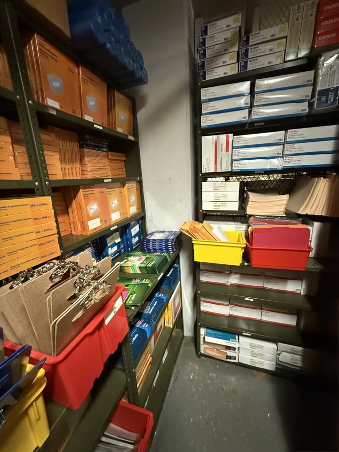 Labels and mailing supplies organized