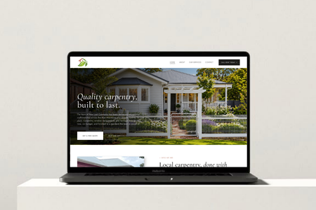 The New Leaf Carpentry website homepage, a Blue Mountains carpentry and heritage restoration business