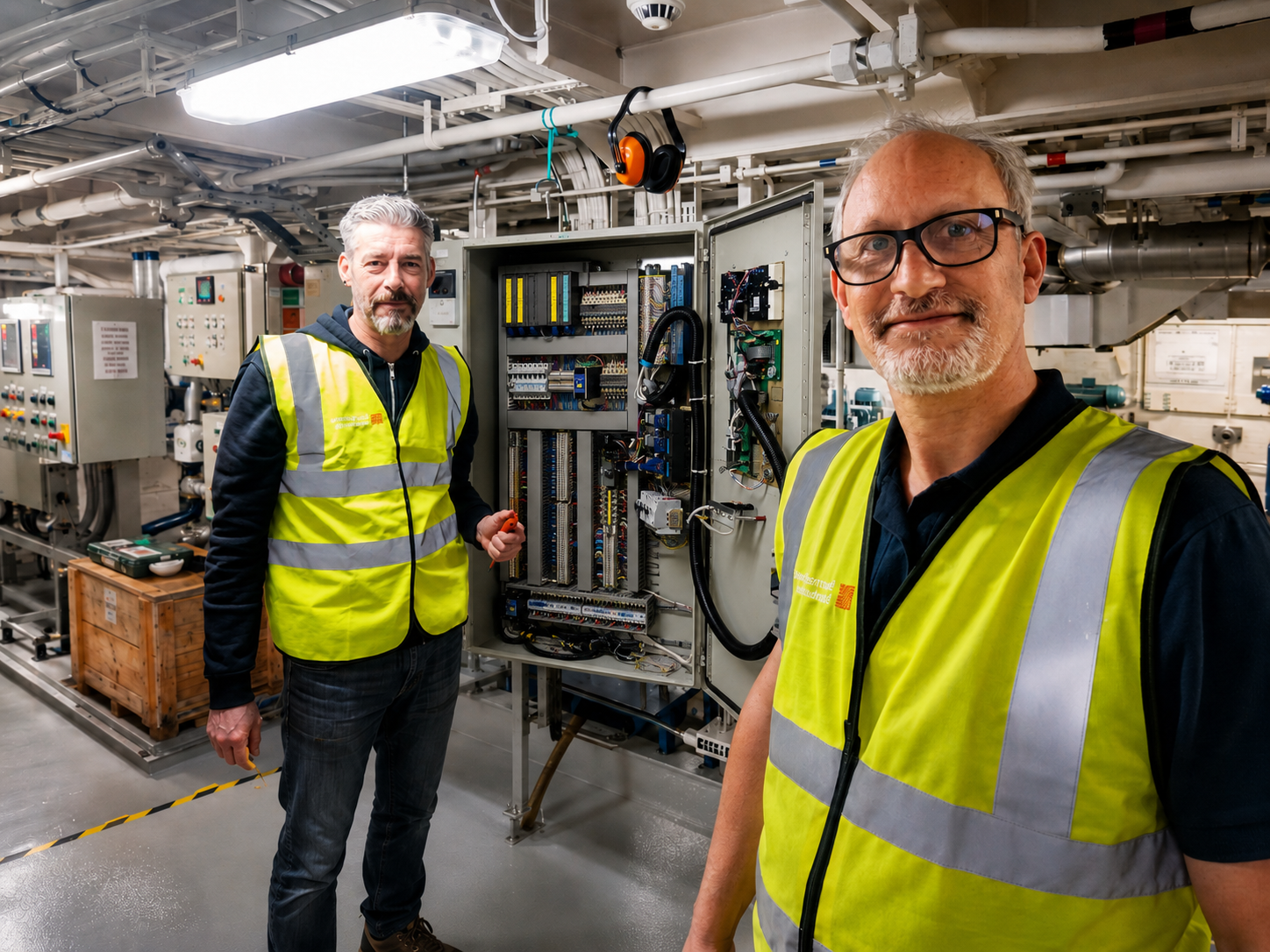 Northern Power Electronics engineering team on-site at a manufacturing facility