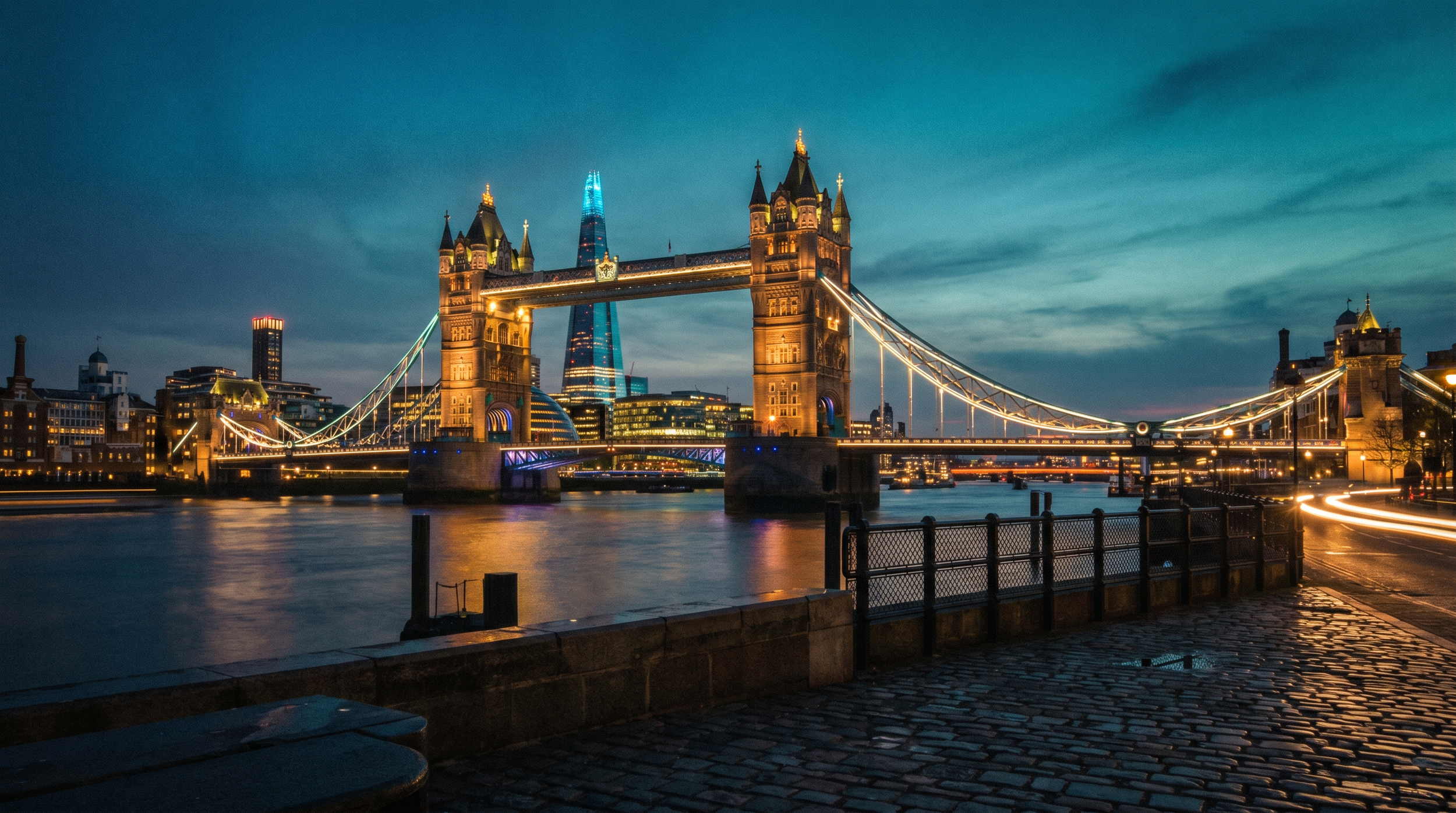 Tower Bridge at dusk, London