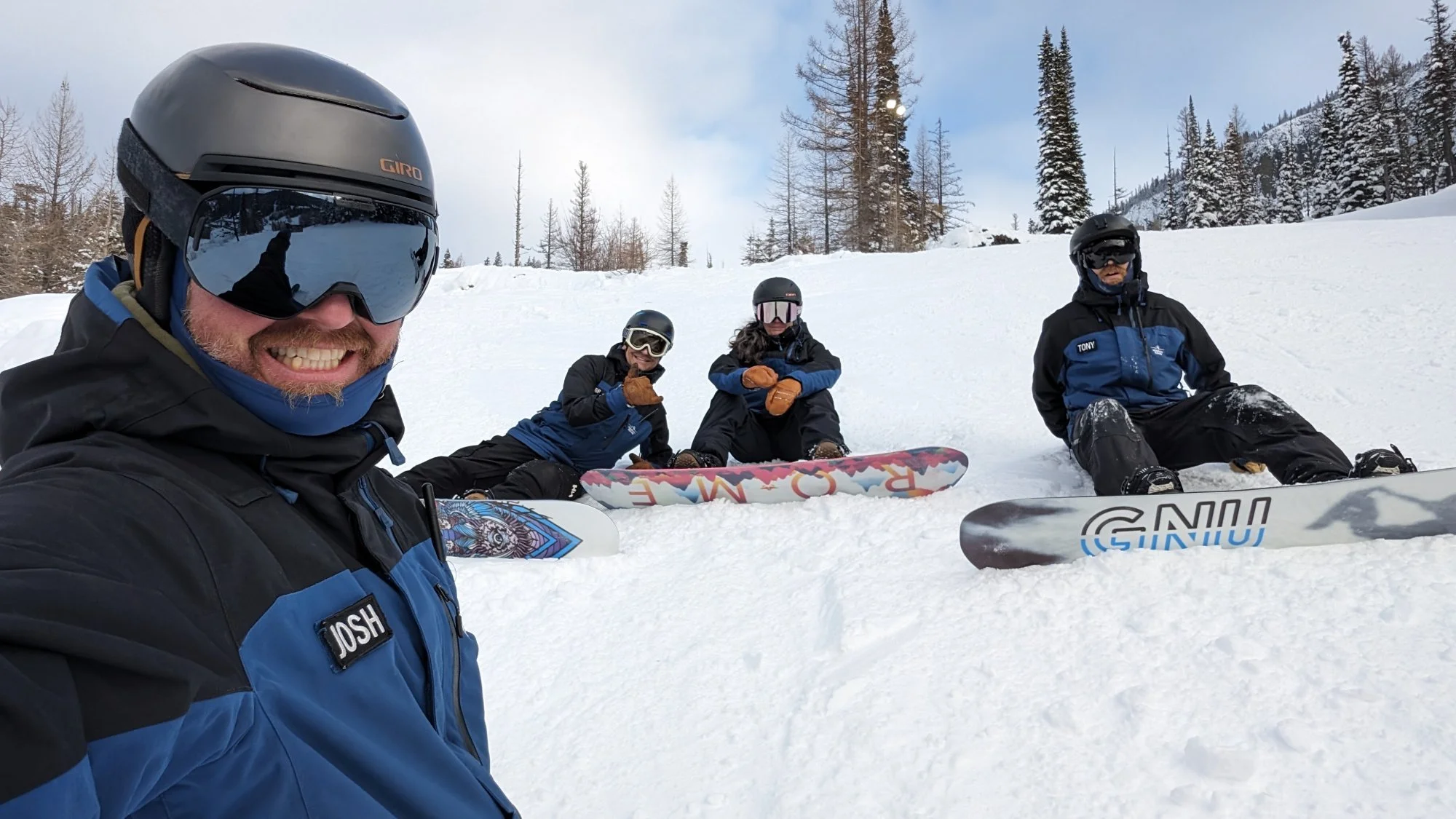 The crew on the mountain