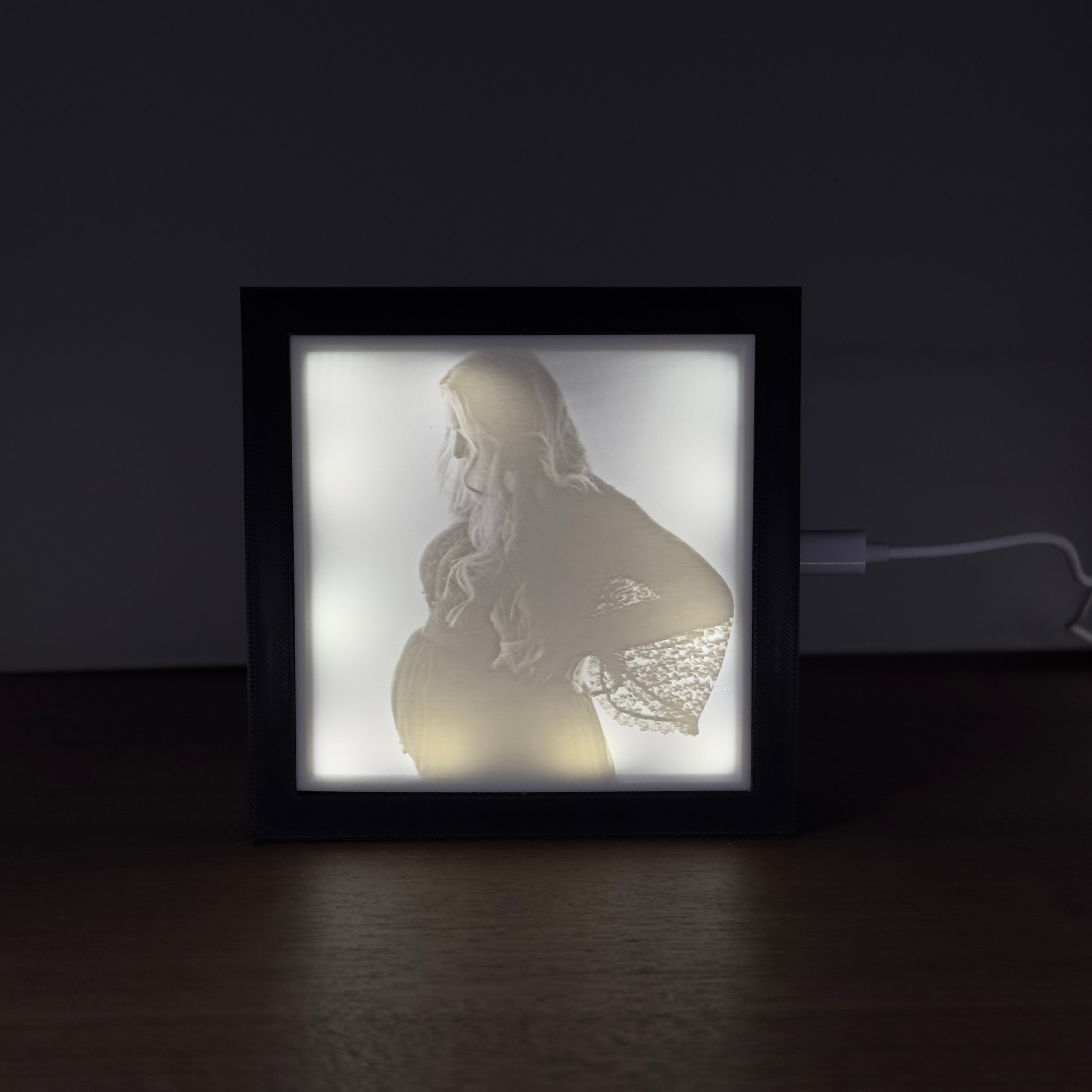 Zwangerschapsfoto verlicht fotoframe