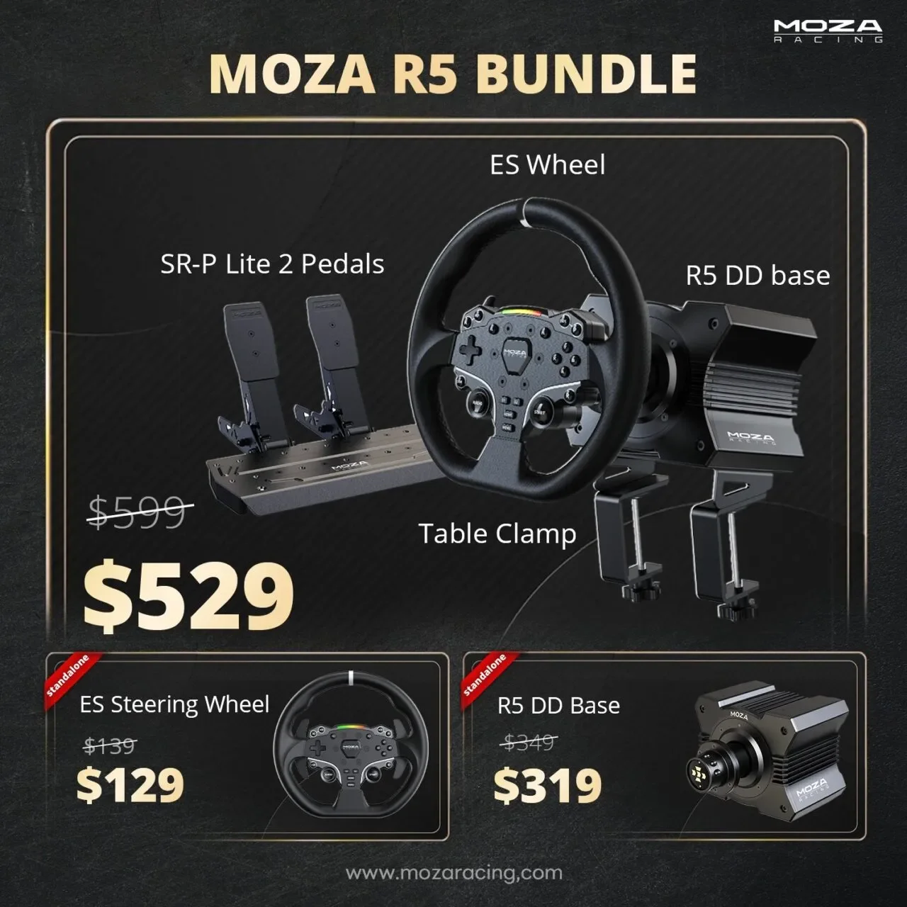 Moza R5 Direct Drive Bundle