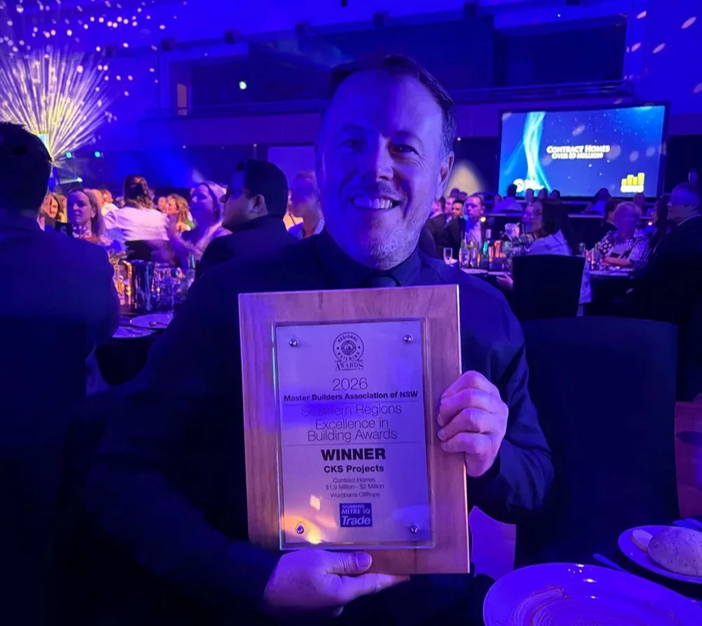 CKS Projects, Wollongong custom home builders, at the building awards