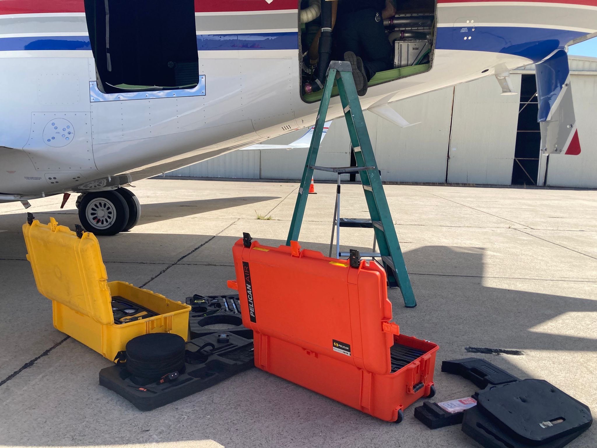 Specialist tool cases on the ramp