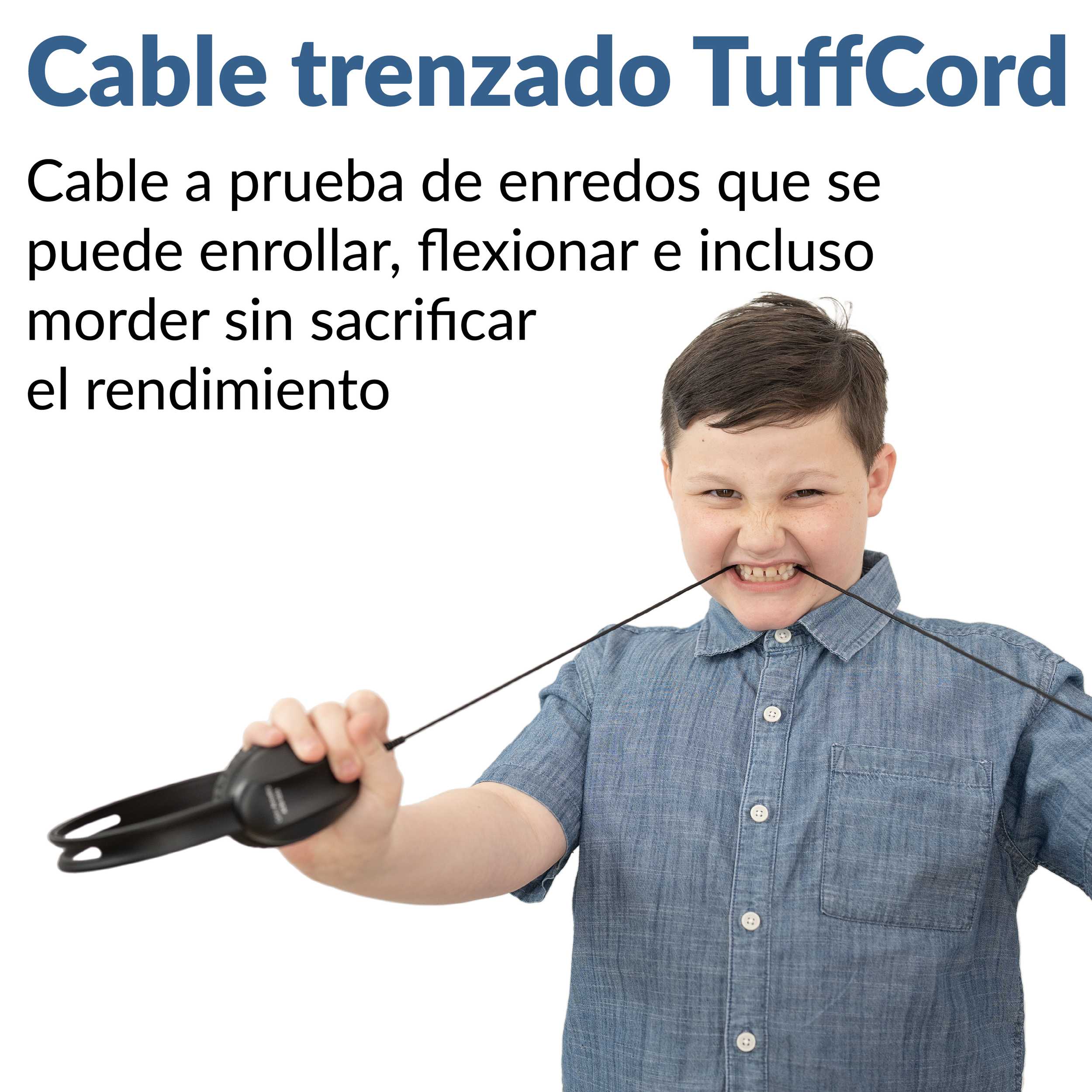 Braided, chew reistant, TuffCord cable