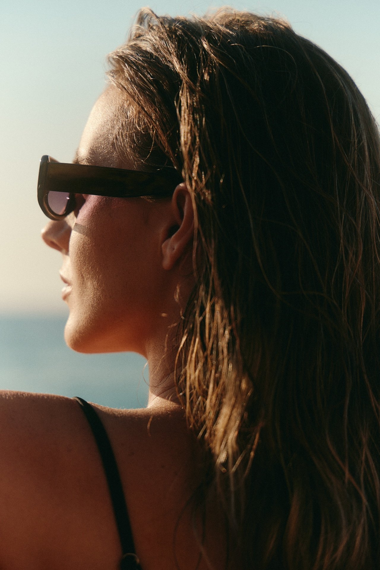 Woman in golden light