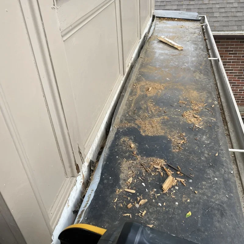 Exterior repair before photo