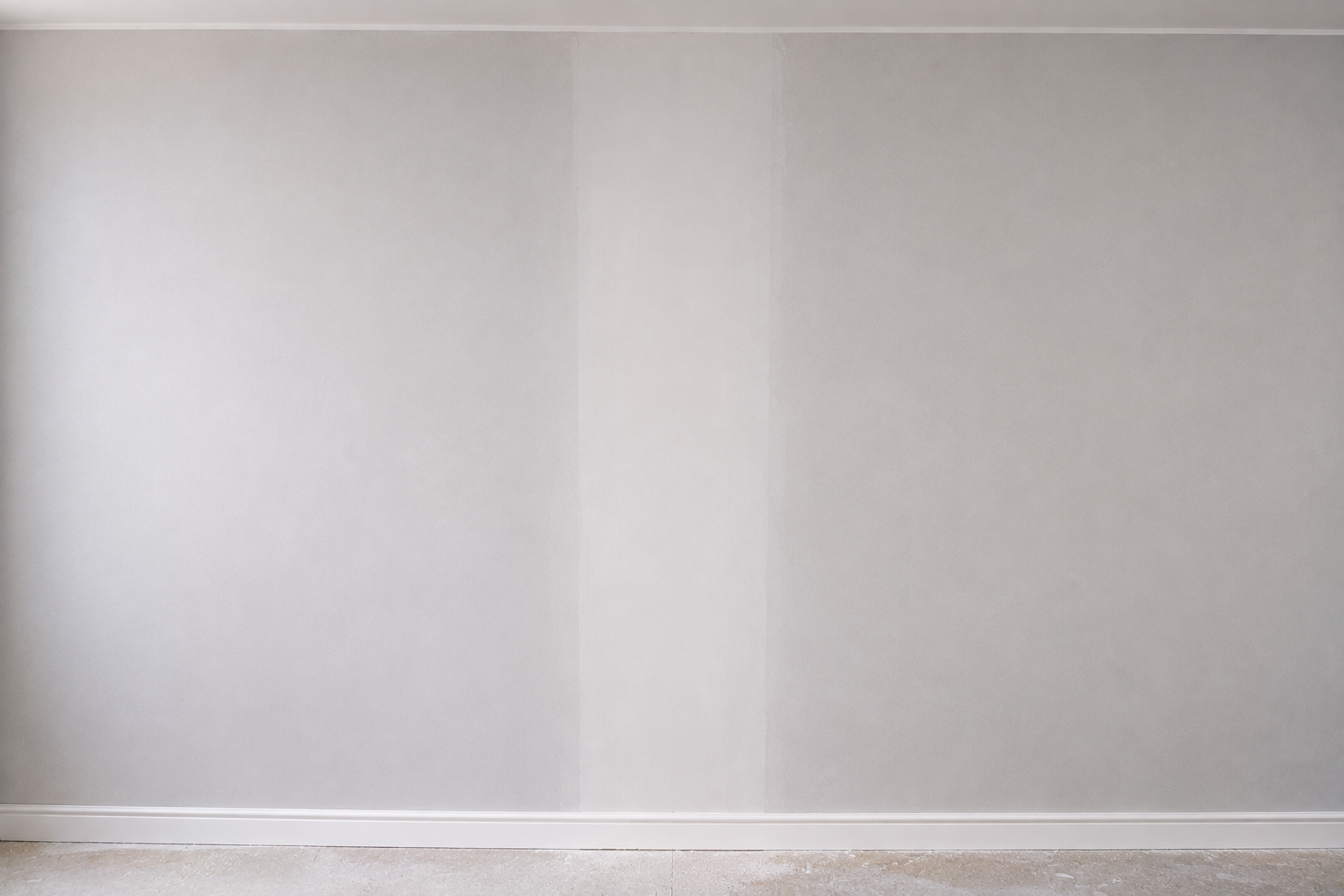 Finished drywall wall ready for primer