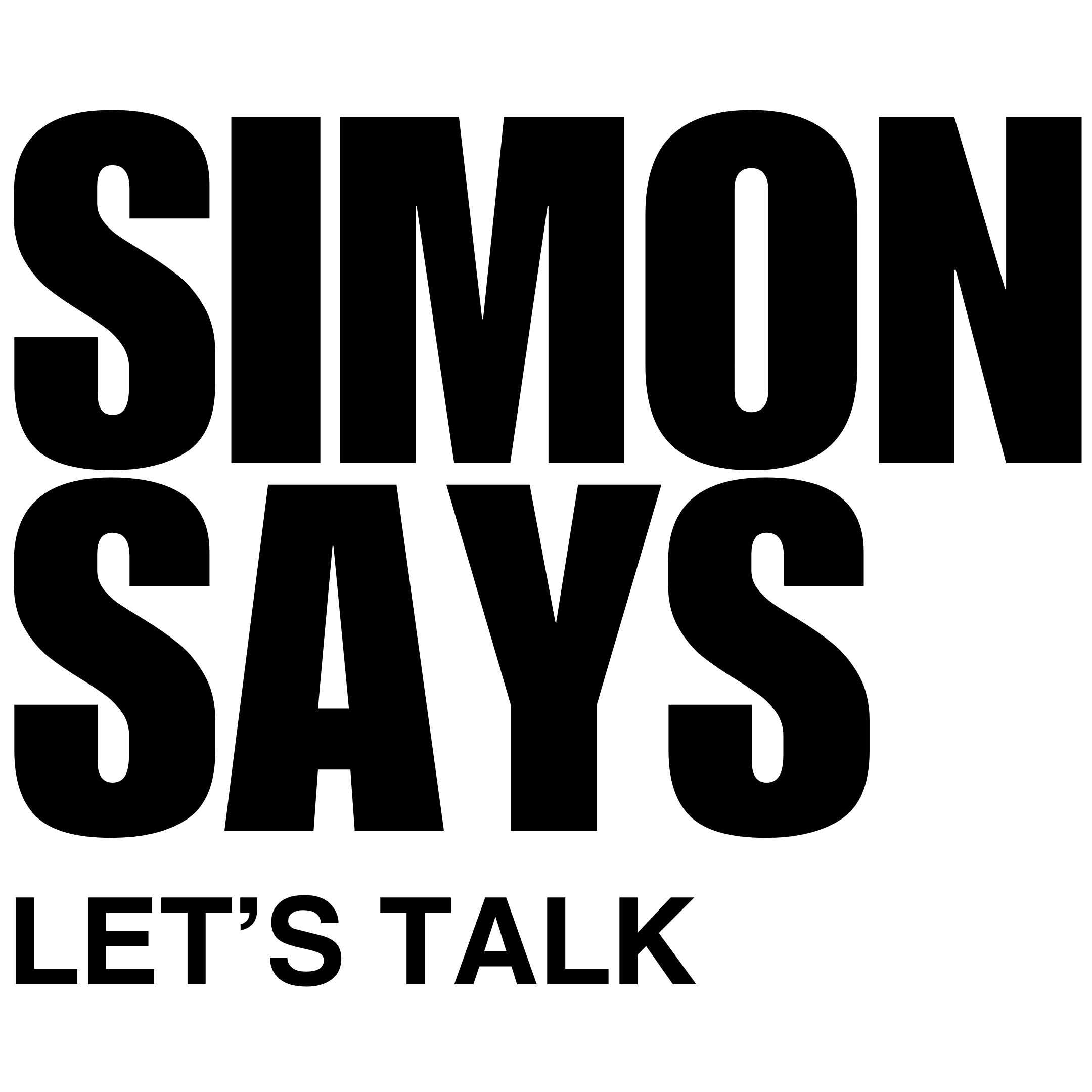 Simon Says, Let's Talk logo