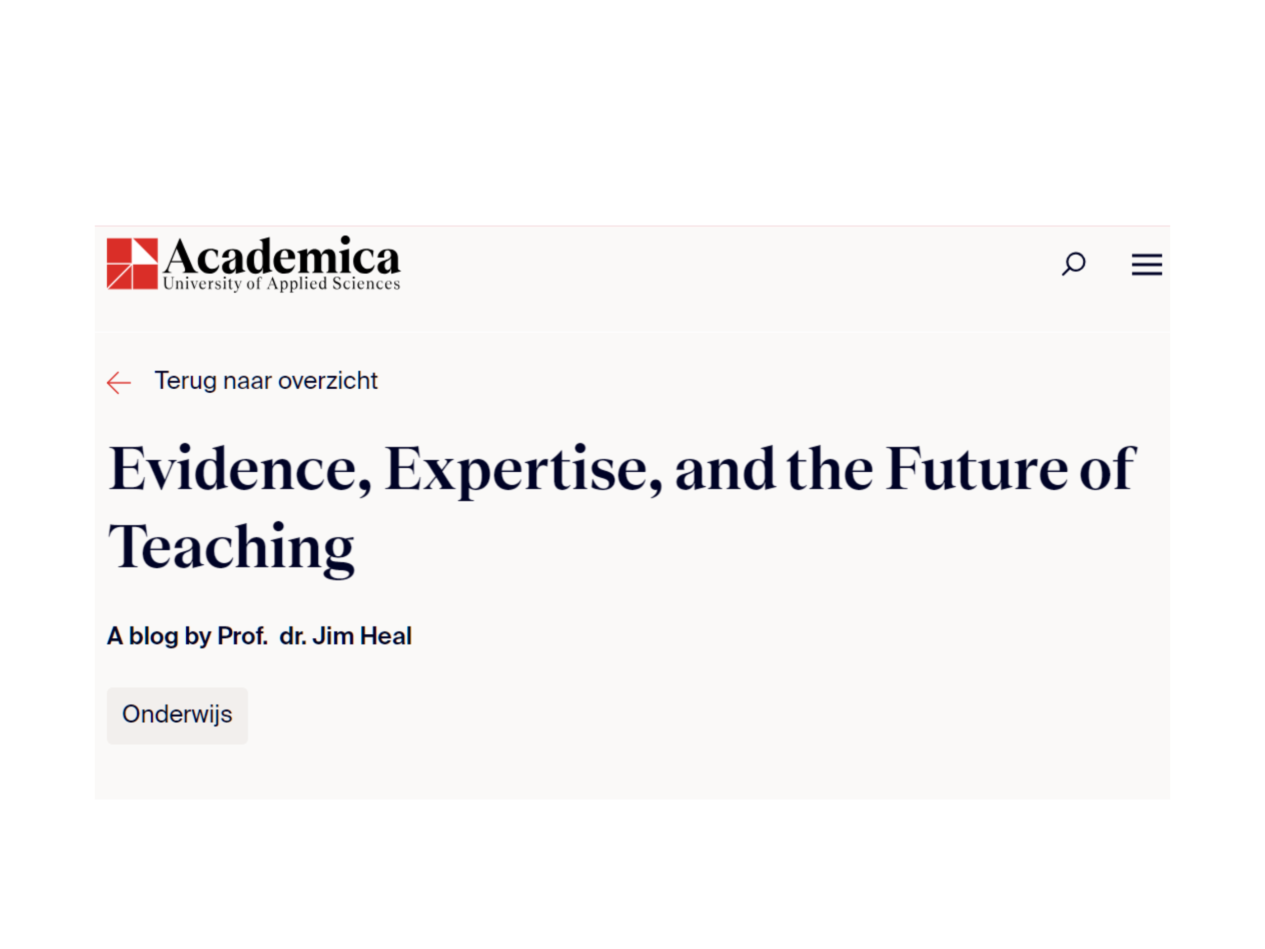 Evidence, Expertise, and the Future of Teaching