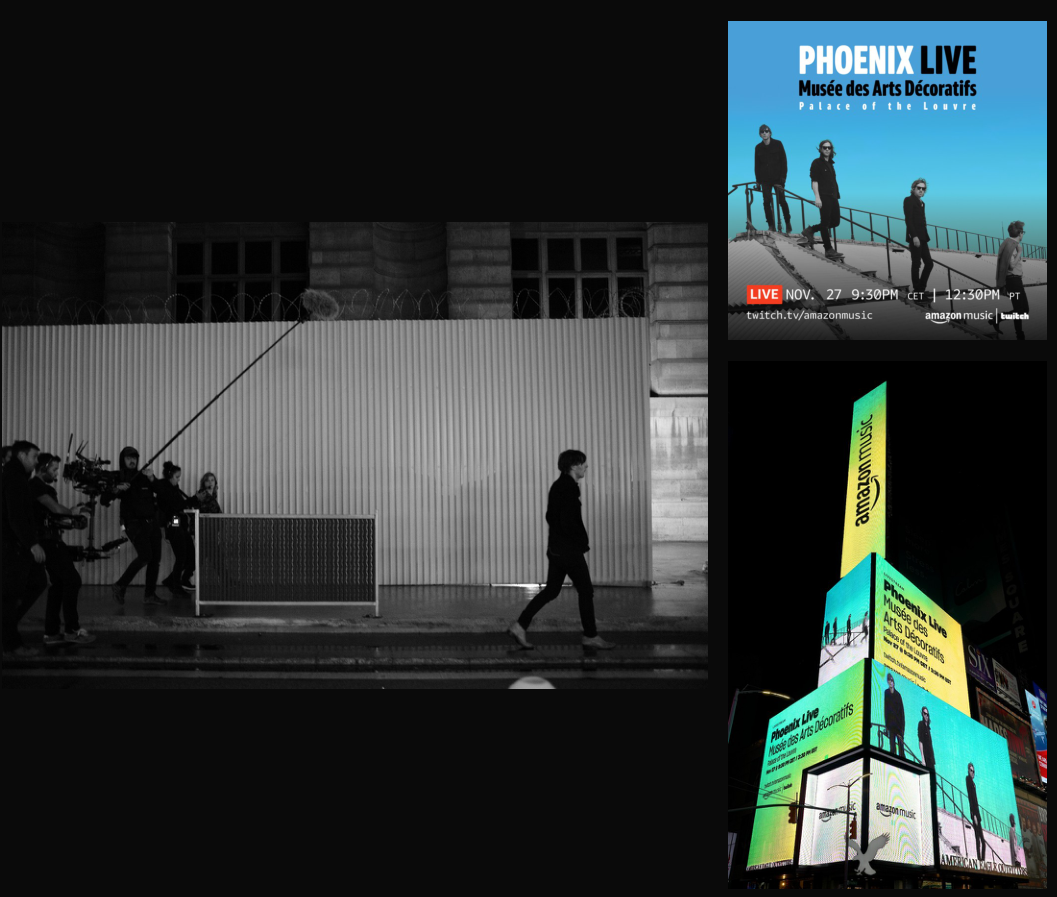 Phoenix Live at the Louvre performance and Amazon Music campaign