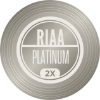 RIAA 2× PLATINUM certification