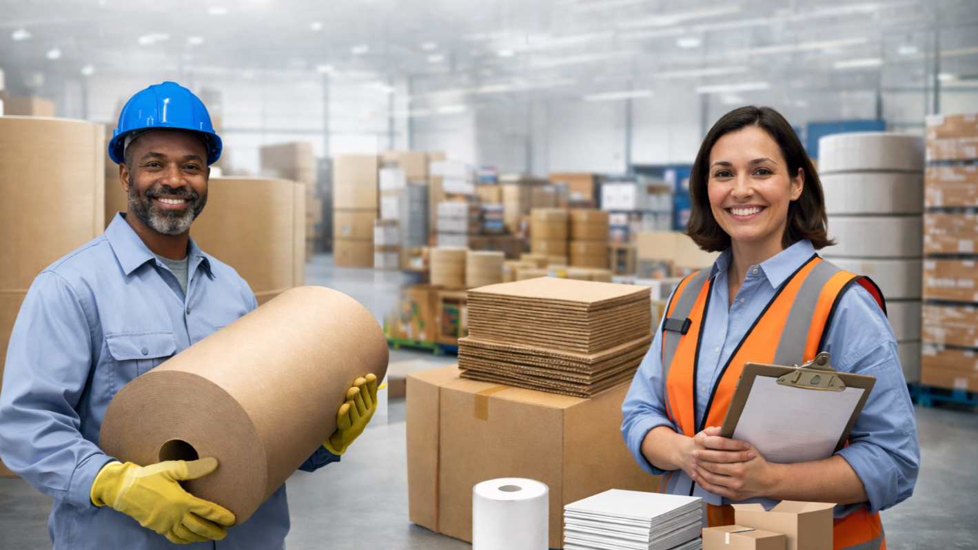 Industrial paper warehouse distribution