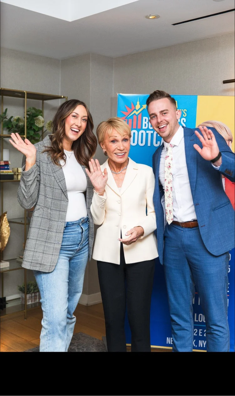 The founders with Barbara Corcoran at her business bootcamp