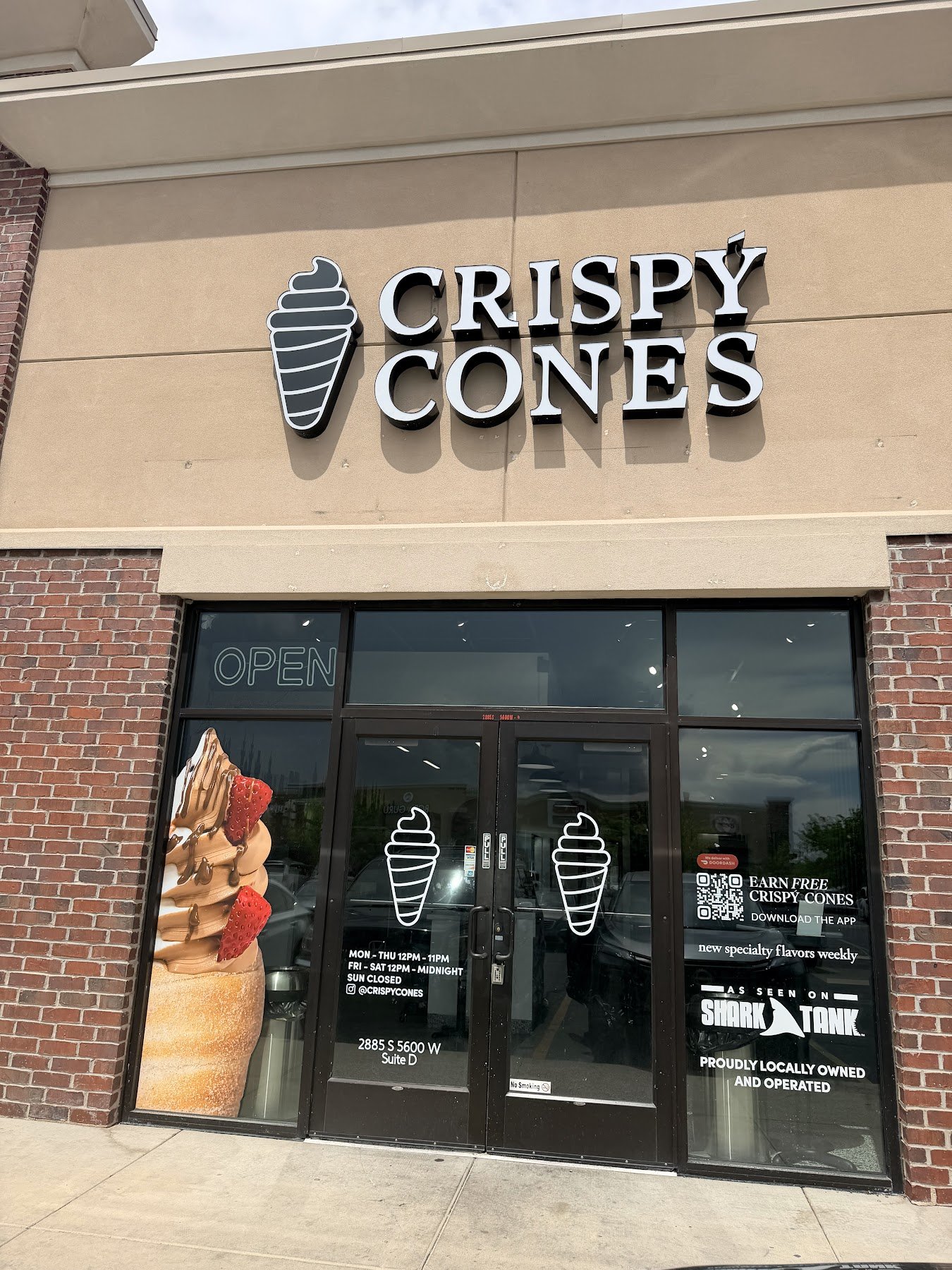 Crispy Cones storefront in West Valley City, Utah
