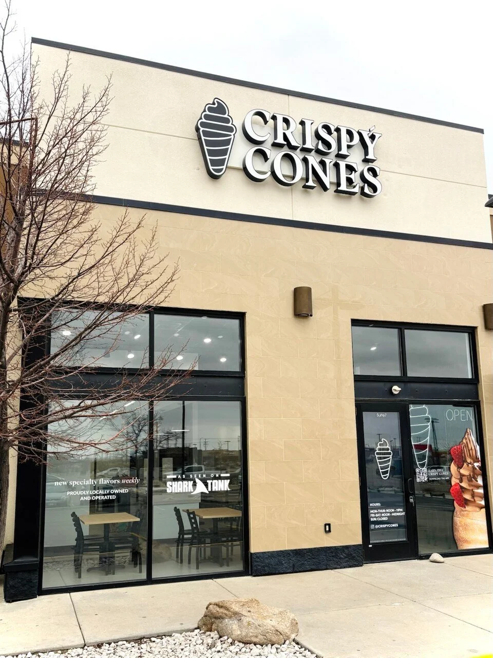 Crispy Cones storefront at Shiloh Crossing in Billings, Montana