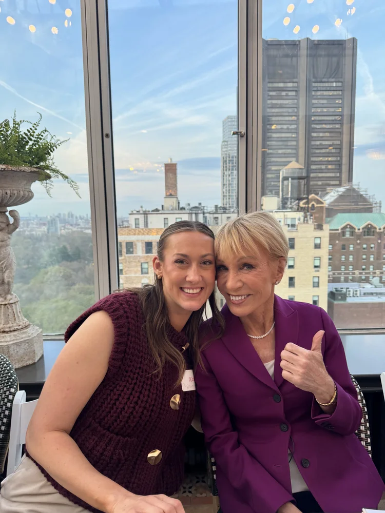Kaitlyn Carlson with Barbara Corcoran in New York