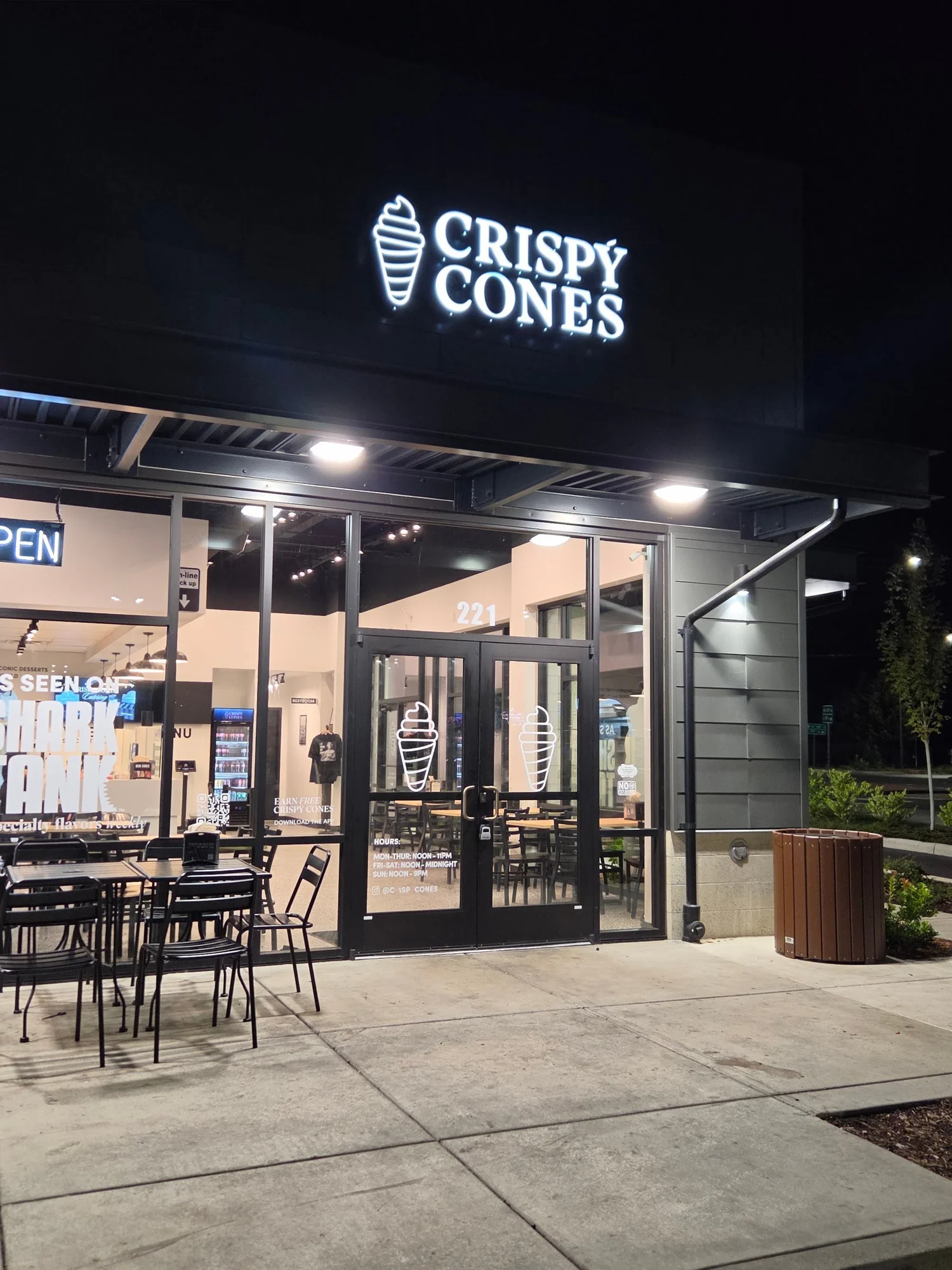 Crispy Cones storefront in Salmon Creek, Vancouver, Washington
