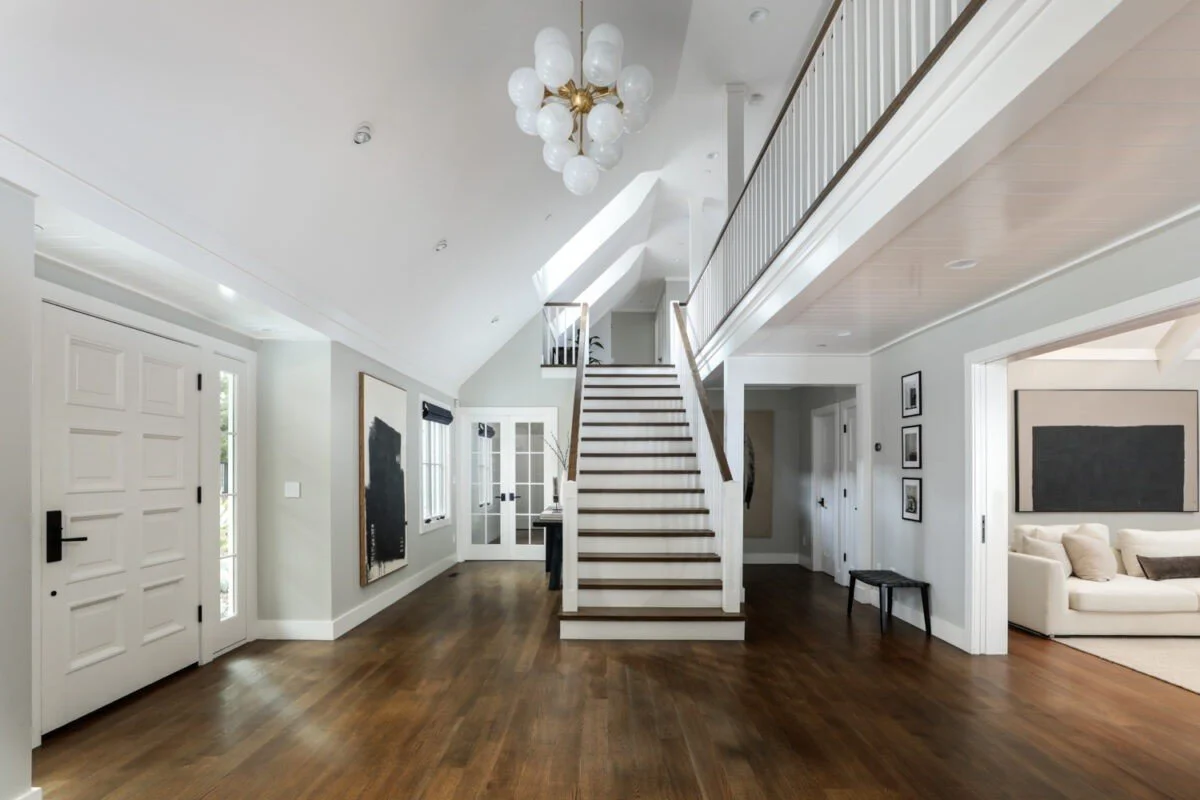 Entry hall with timber flooring
