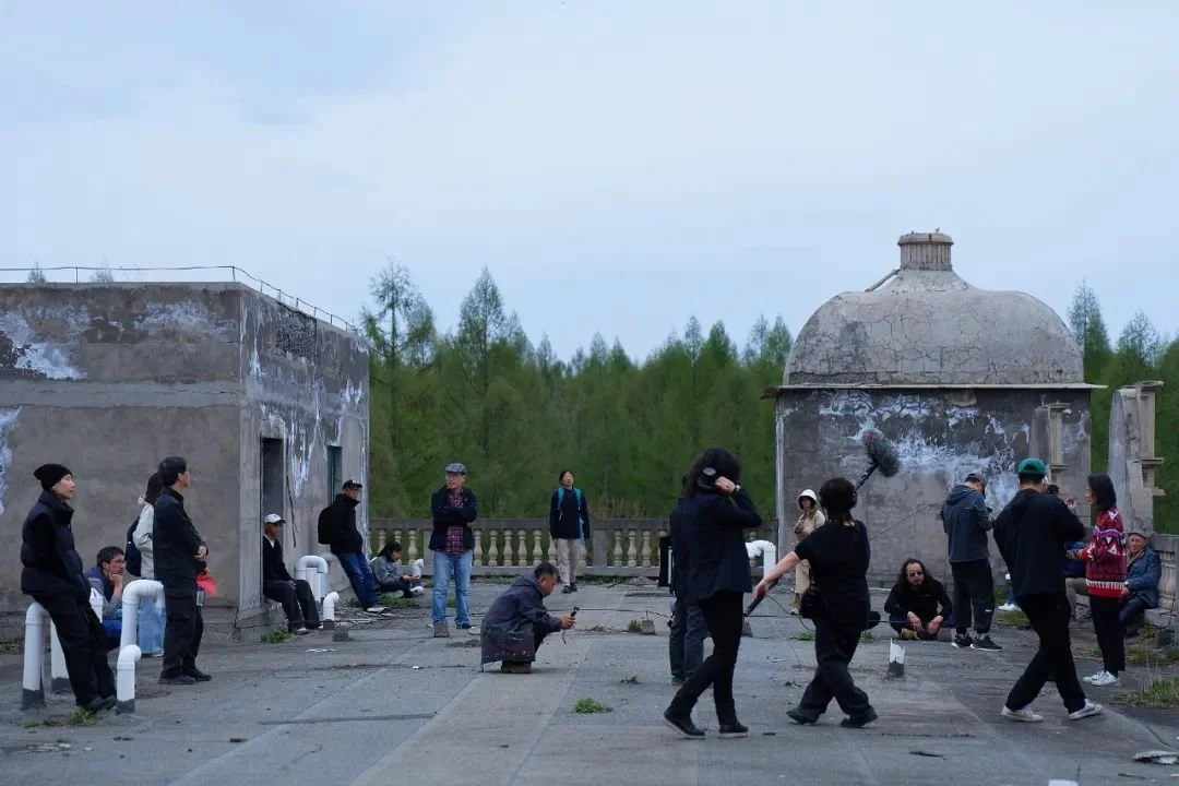 Participants identifying plants in the forest
