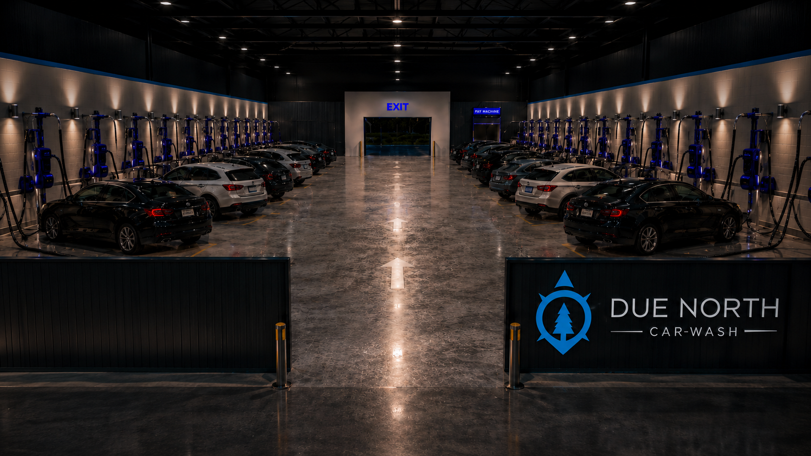 Interior concept rendering of the climate-controlled Due North Albertville cleaning center