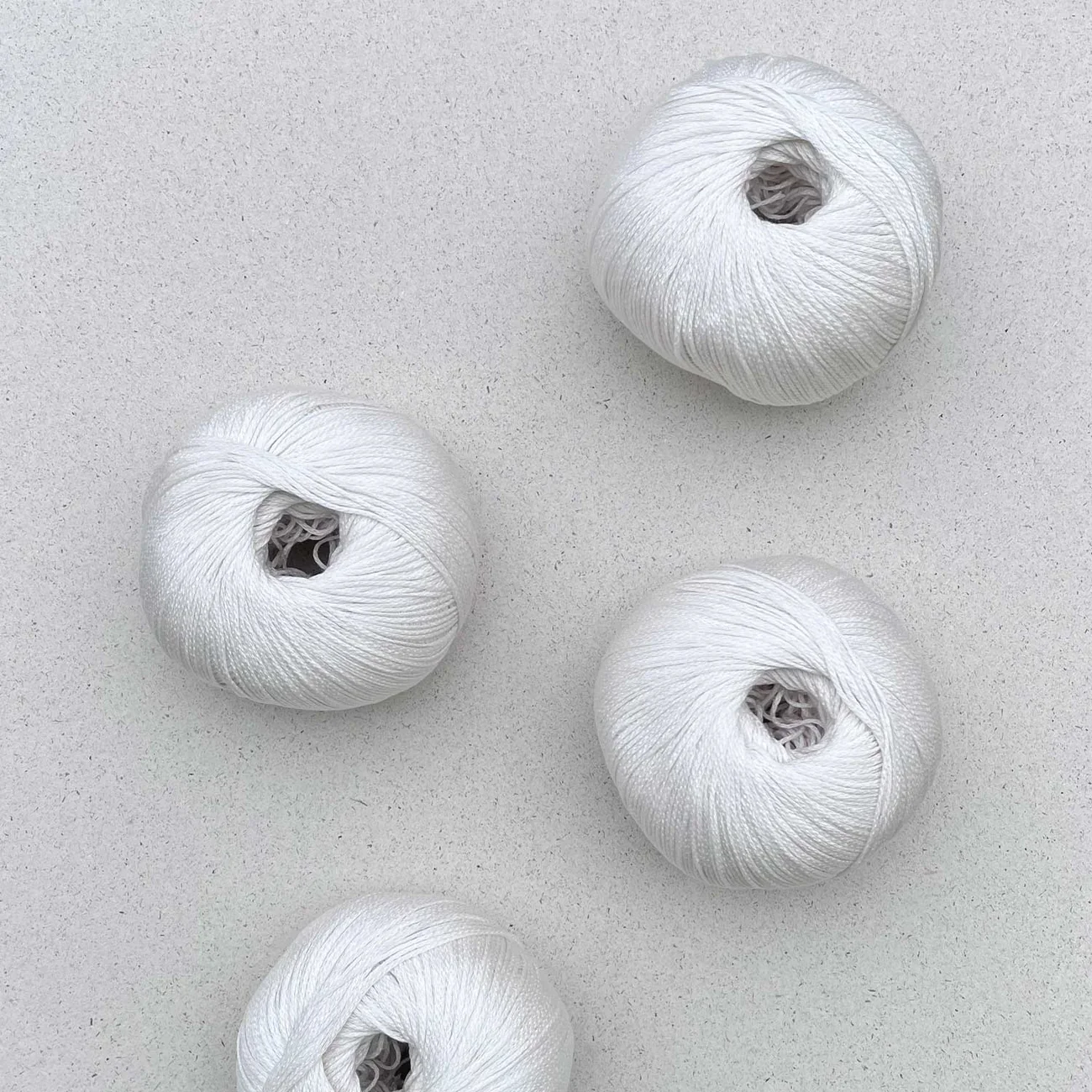 Pascuali Arctic Pearl yarn in bright white, four balls