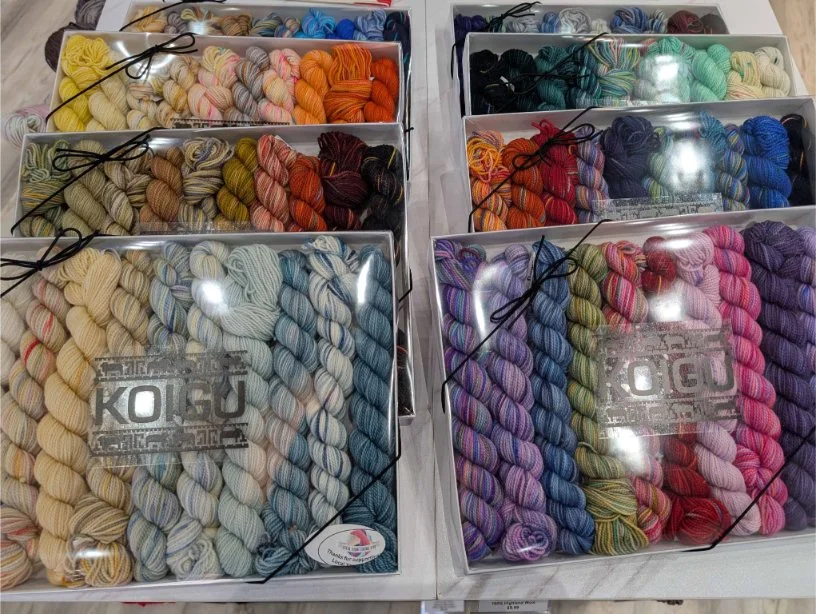 Rainbow mini skein gift set at AriYARN in Park Ridge
