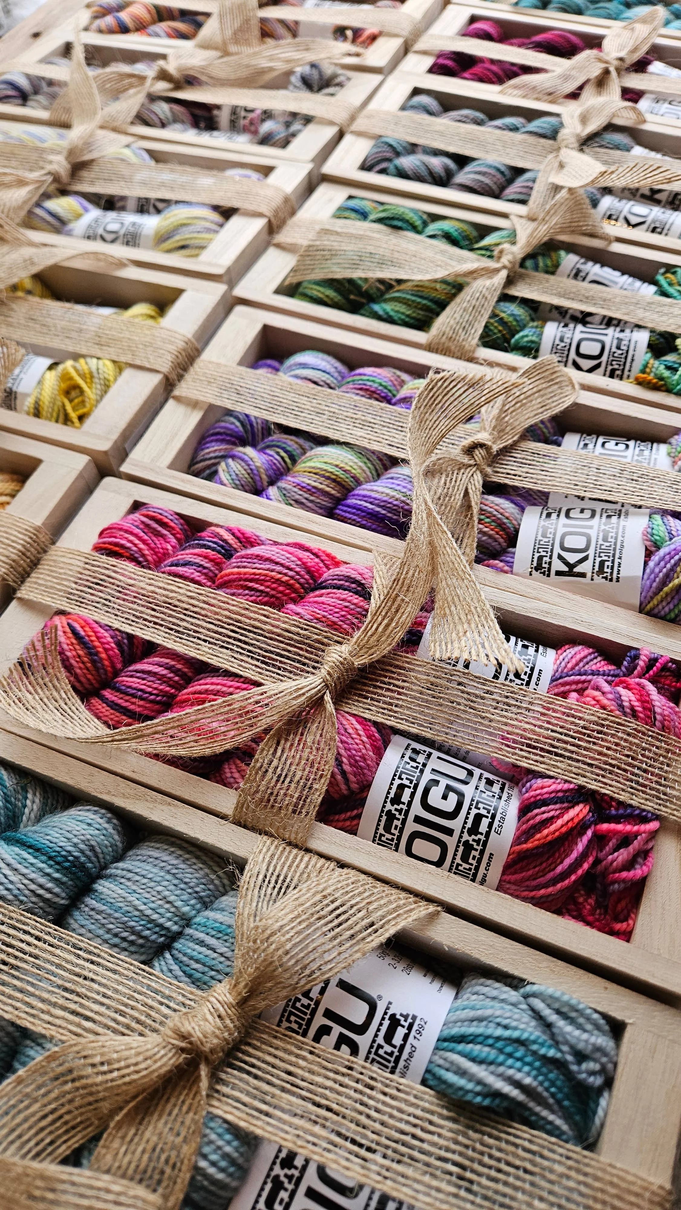 Koigu sock kit gift set with assorted colorful skeins