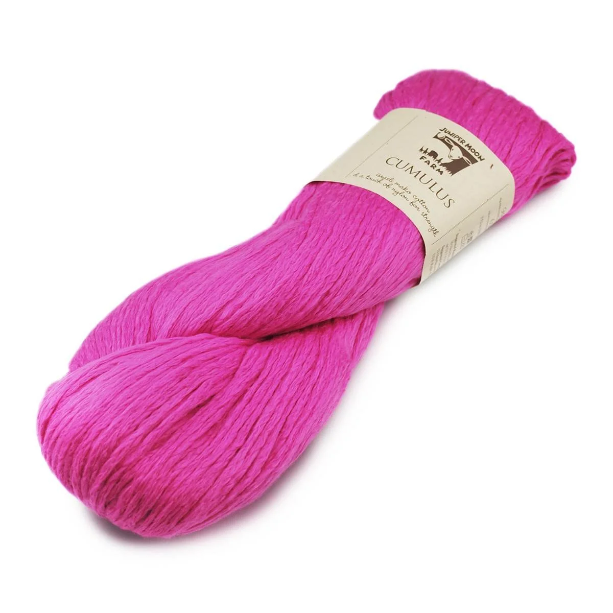 Juniper Moon Farm Cumulus baby yarn in hot pink soft cloud-like texture