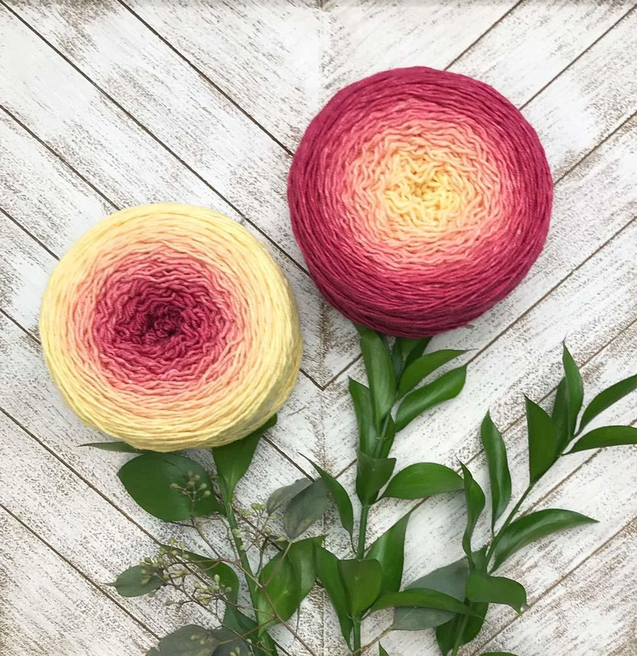 Gradient mini set from Wonderland Yarns in floral-inspired hues