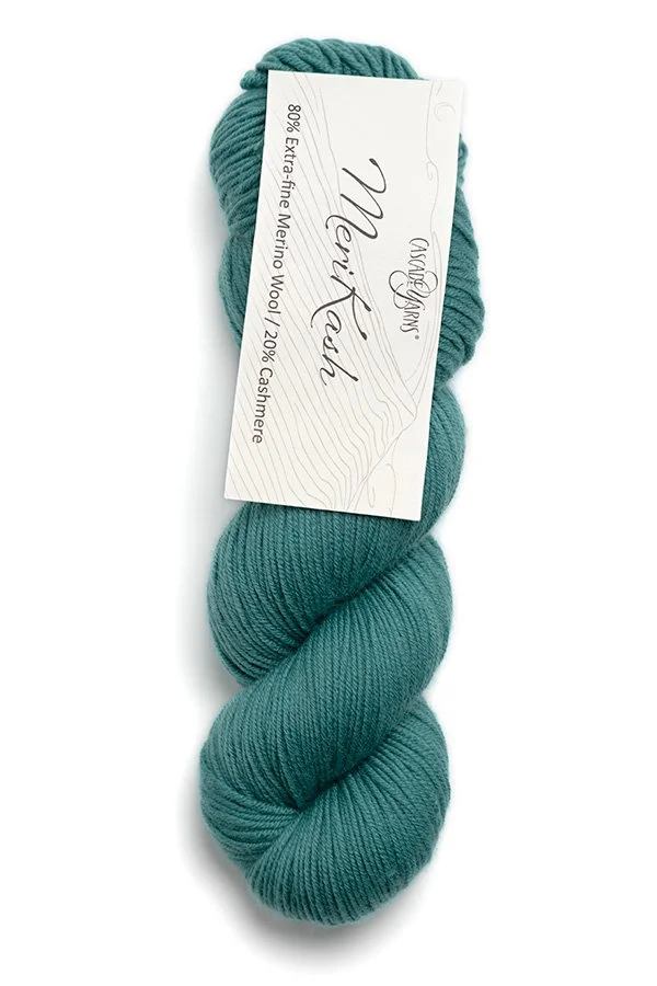 Teal Cascade Yarns skein with a soft, smooth look for modern color palettes.