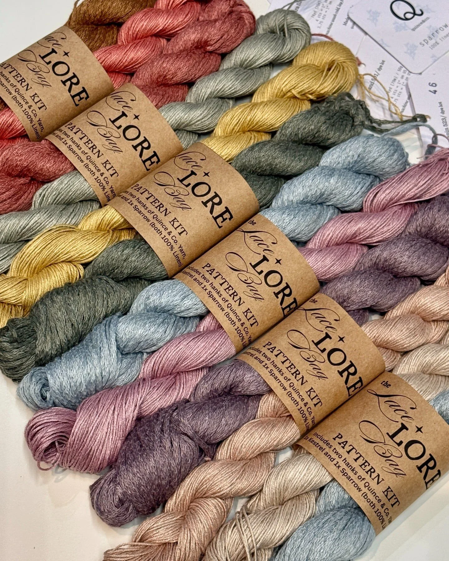 The Fibre Co. Lore yarn kits in assorted colors on display at AriYARN