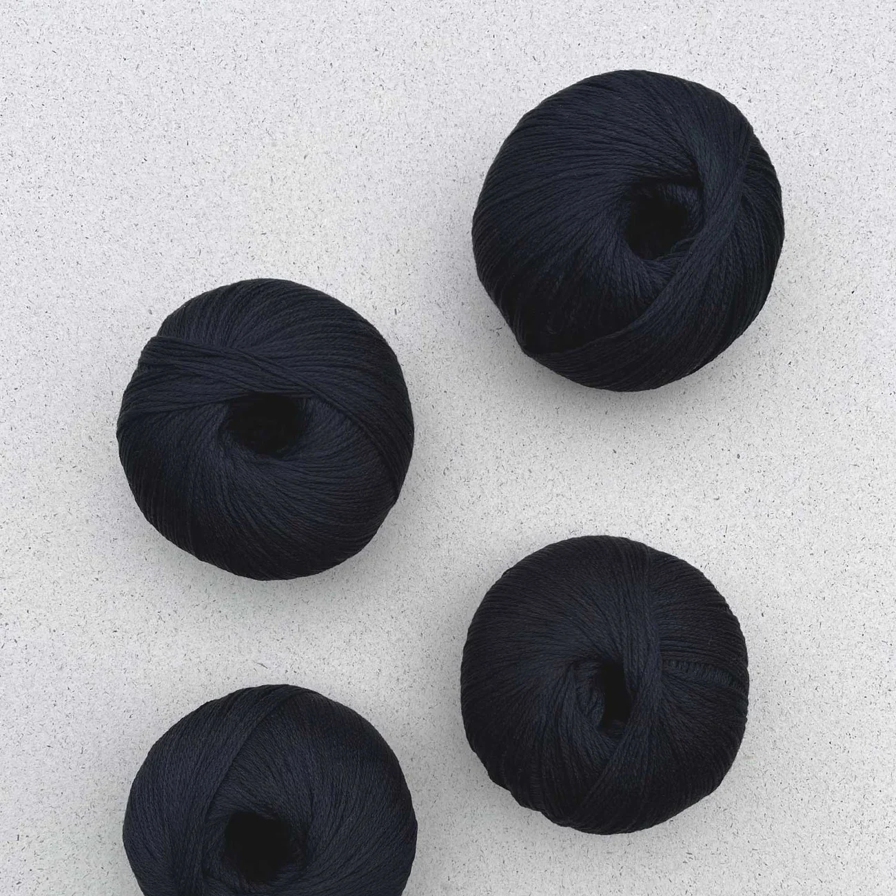 Pascuali Arctic Pearl yarn in deep black, four balls