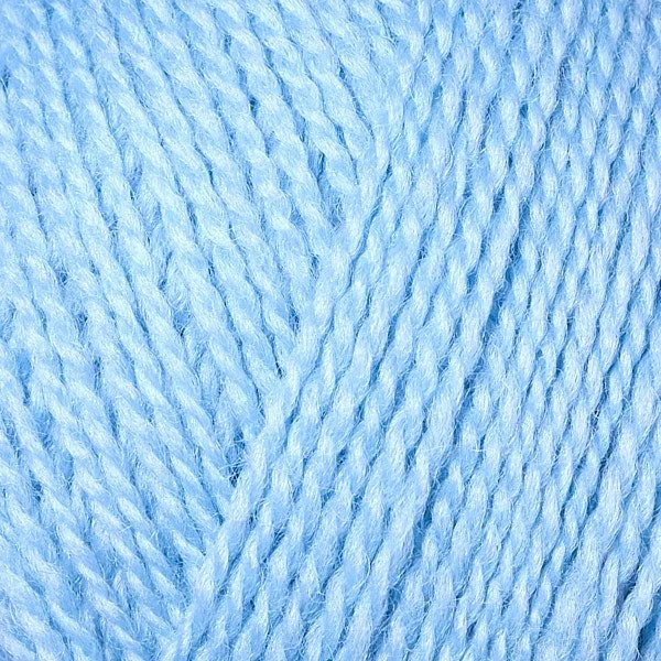 Soft light-blue yarn closeup with smooth stitch definition for garments and accessories