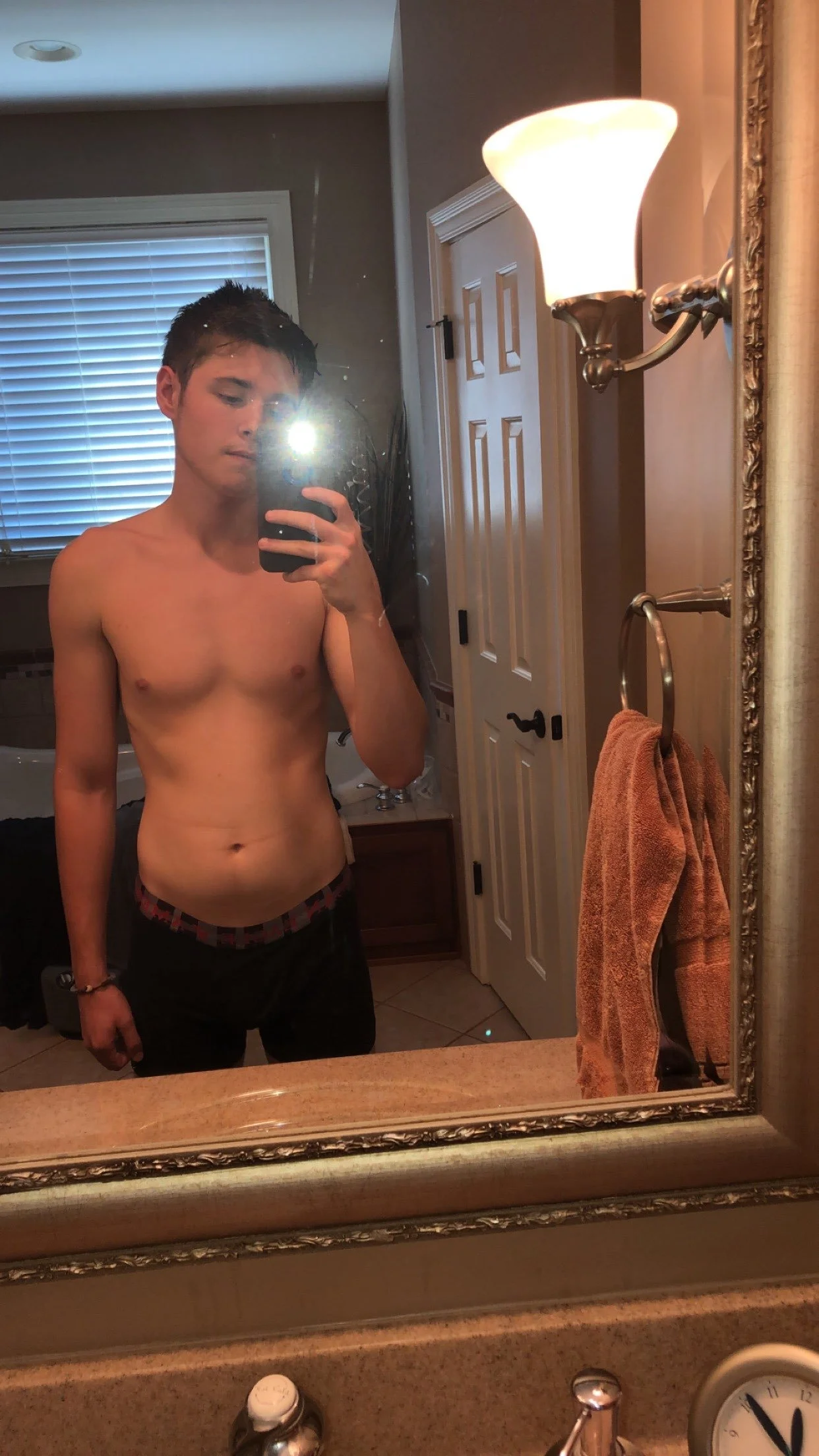 Logan at 140 pounds, before
