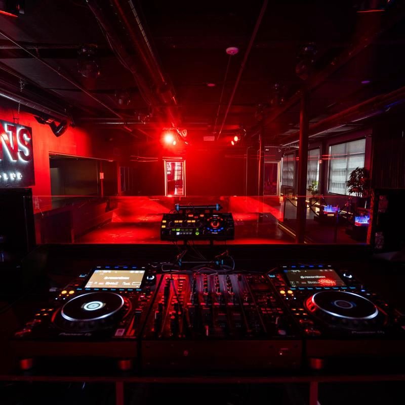DJ booth at Twins Club
