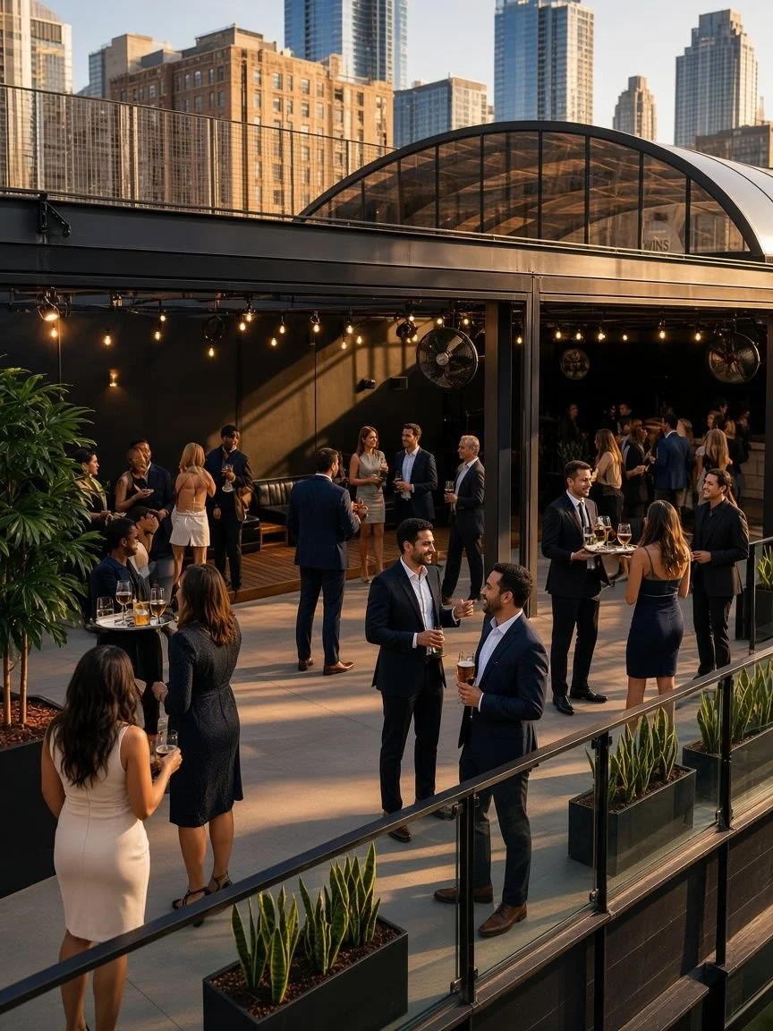 Corporate event on the Twins Rooftop