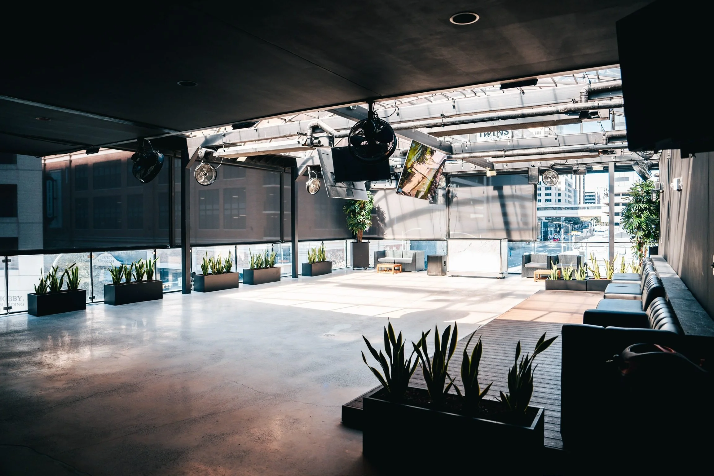 Open rooftop floor ready for an activation