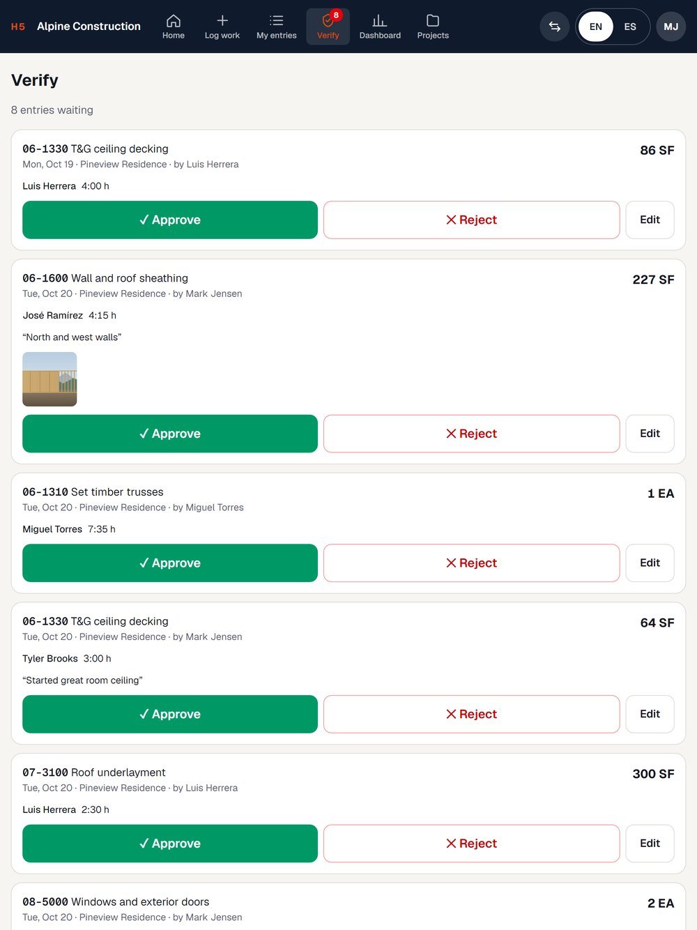 Foreman verify queue on an iPad