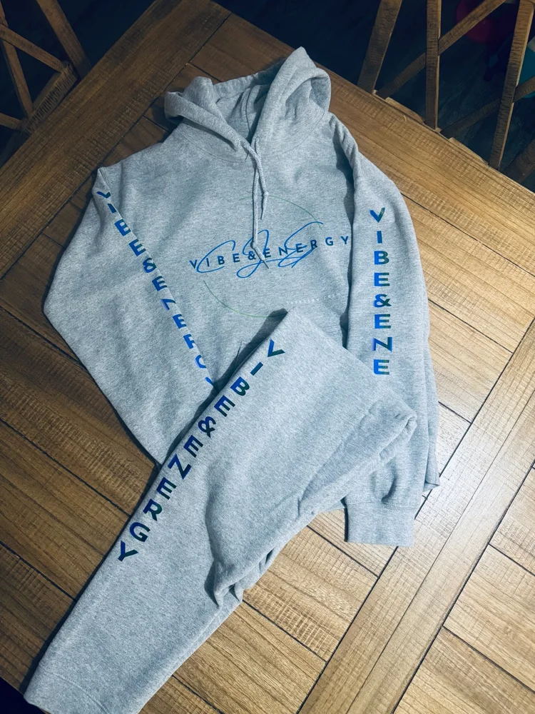 Custom printed gray hoodie