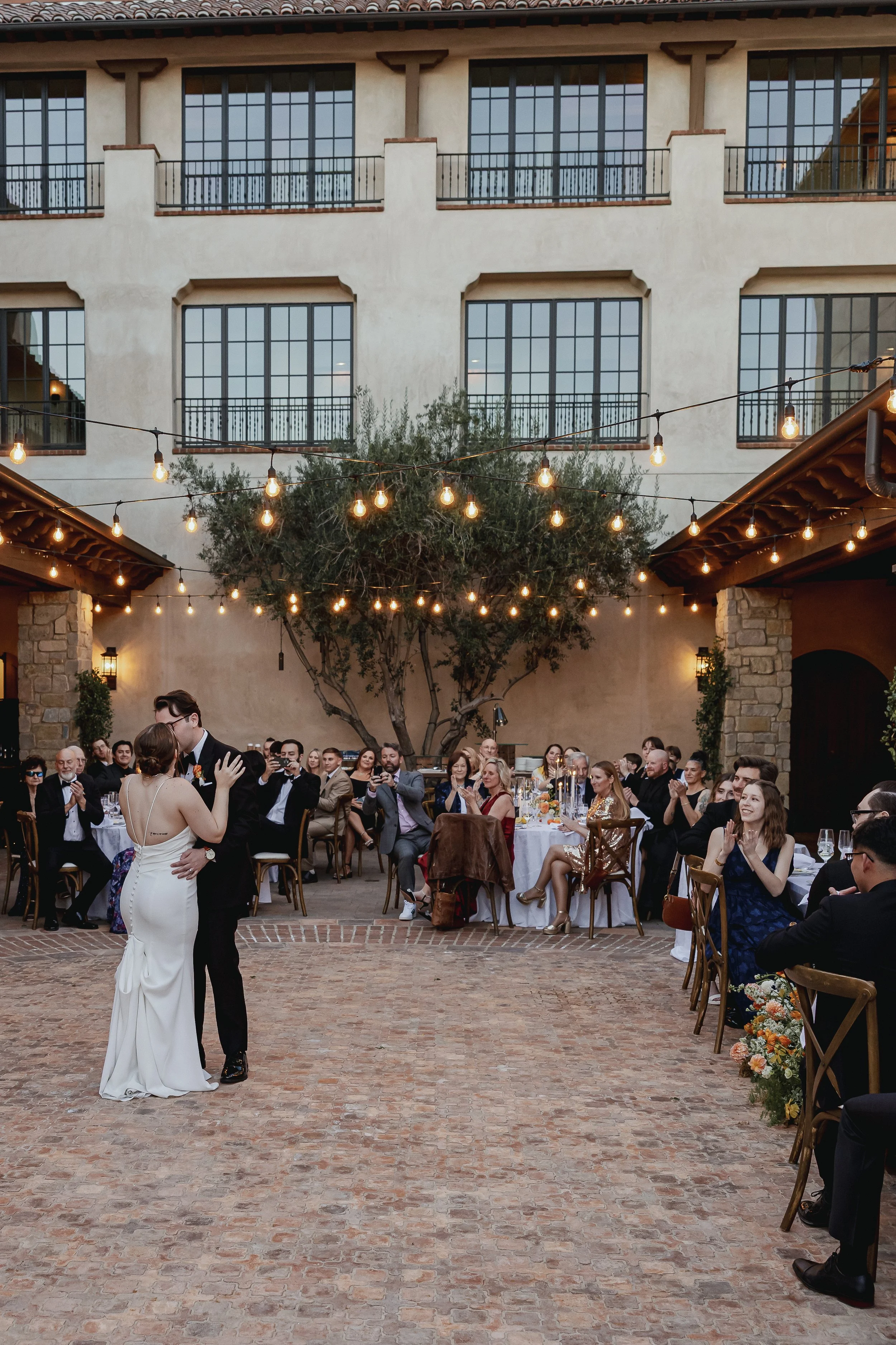 A couple's first dance at their wedding