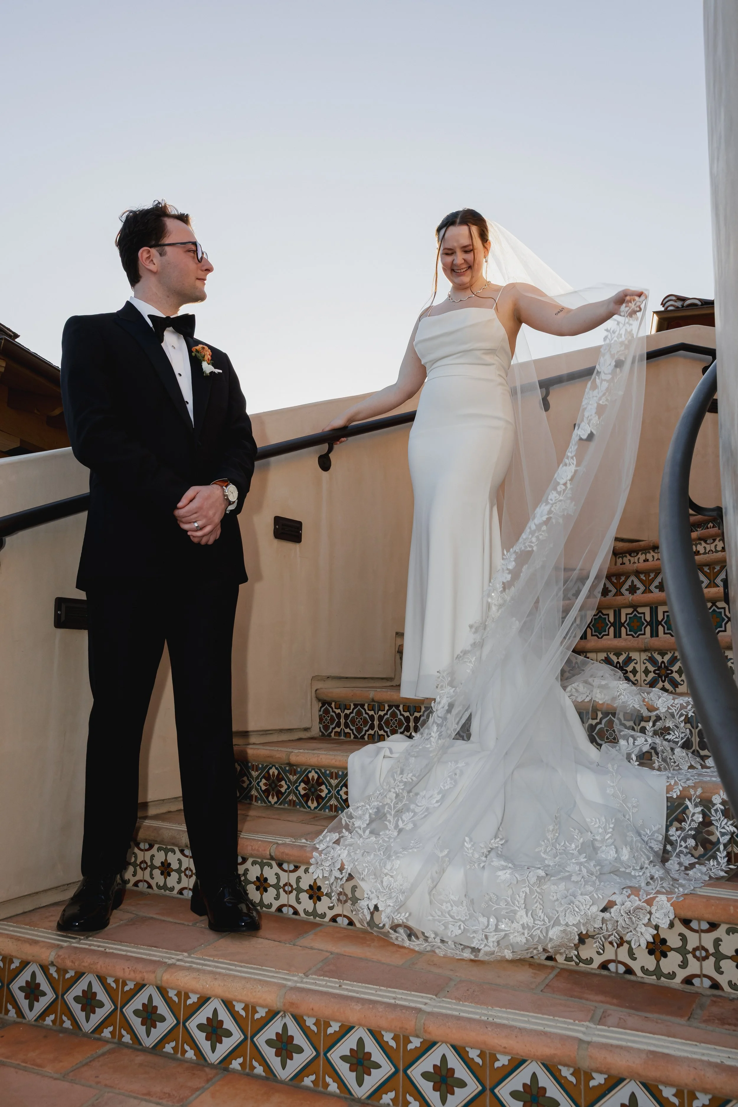 A couple on their wedding day