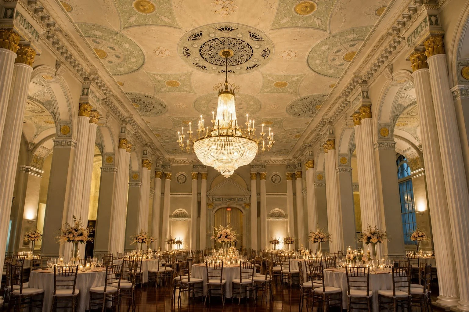 Wedding venue before uplighting